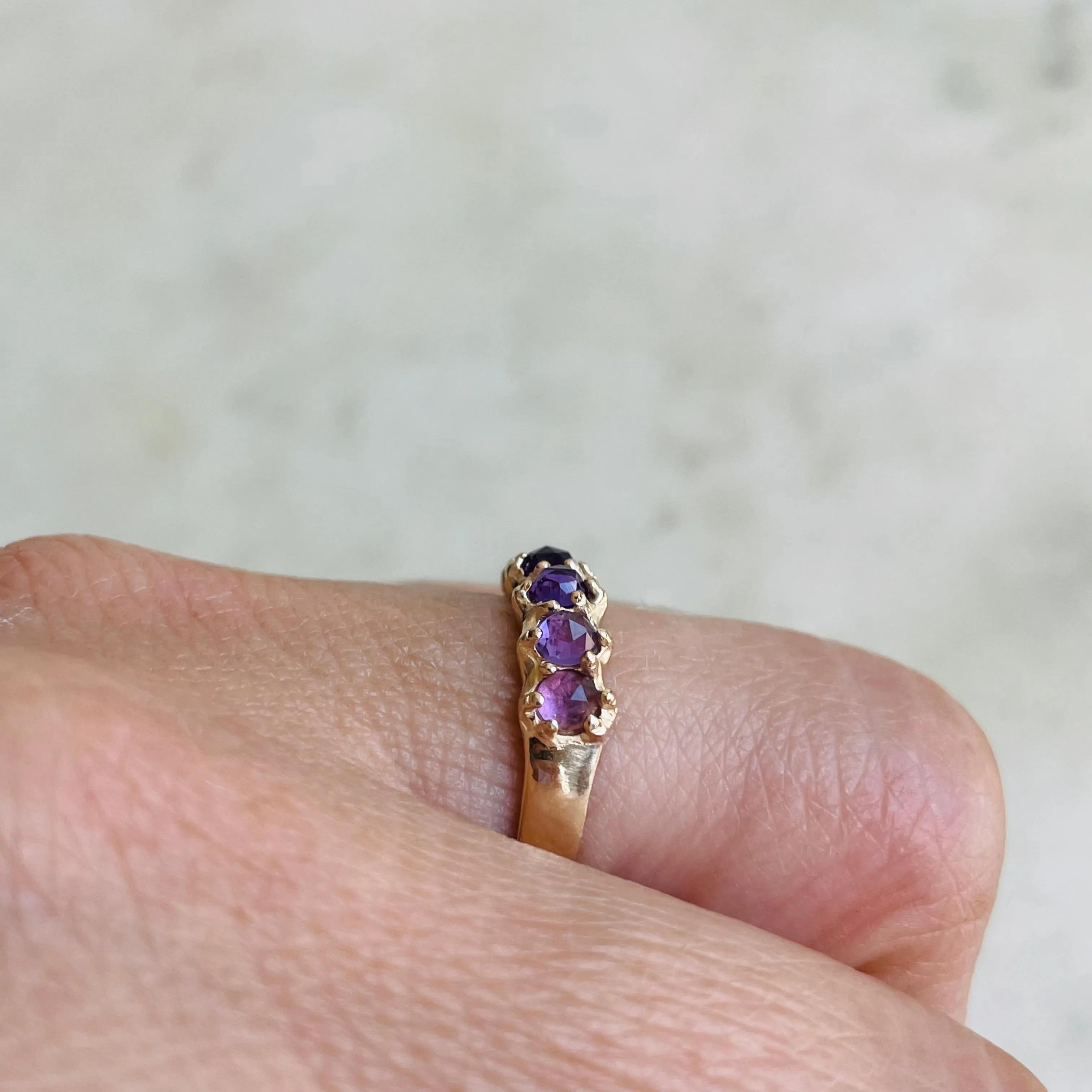 14K GOLD MARGARET RING — AMETHYST