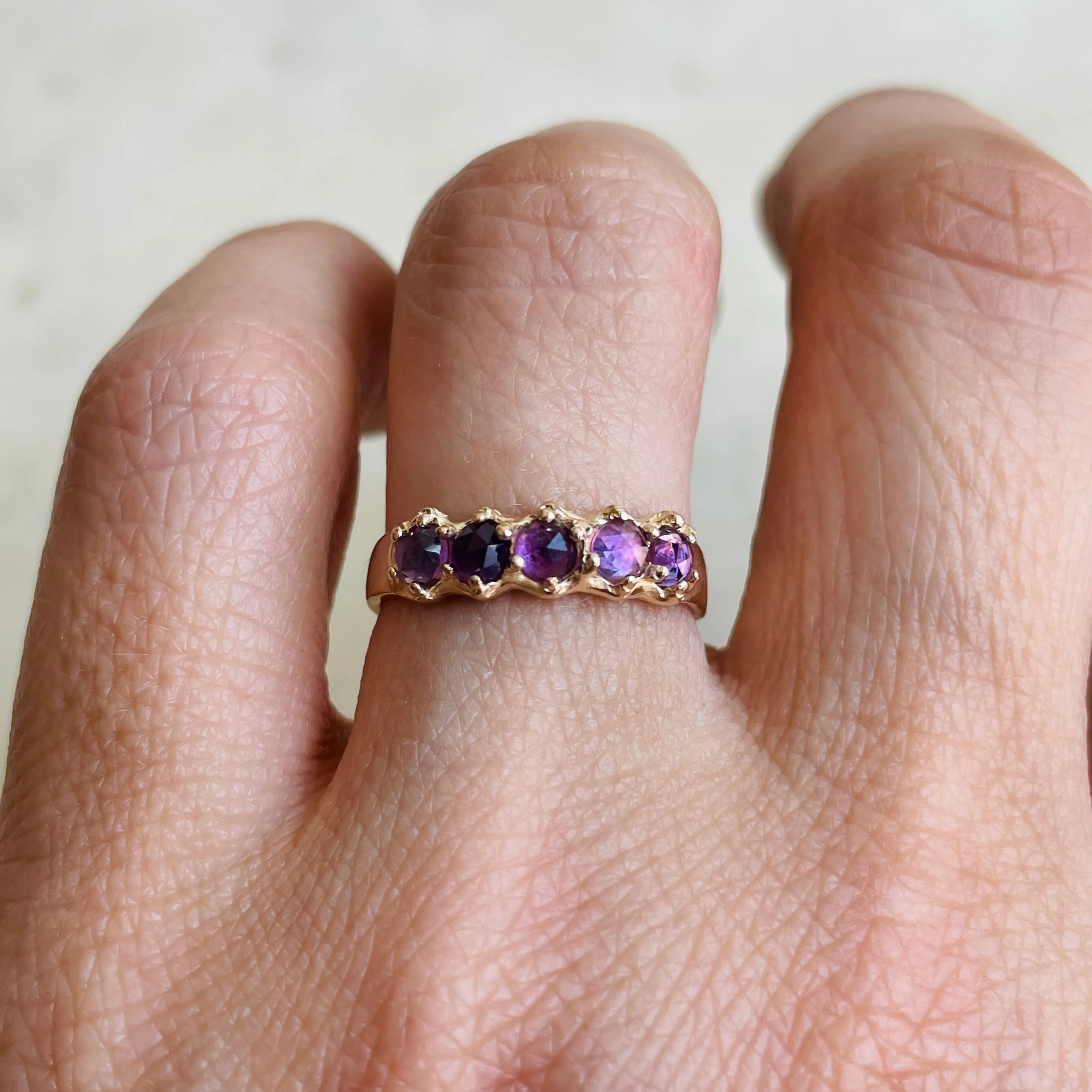 14K GOLD MARGARET RING — AMETHYST