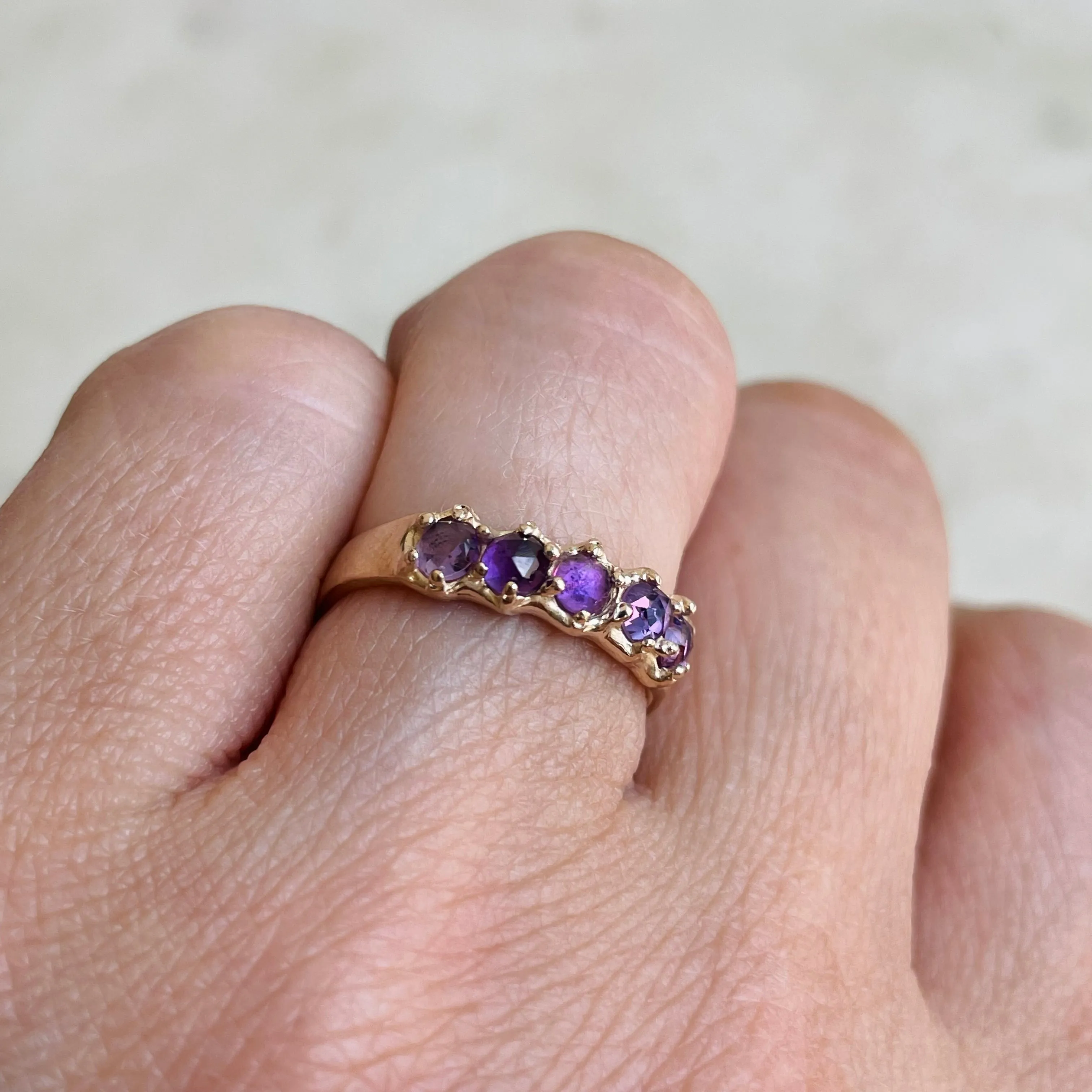 14K GOLD MARGARET RING — AMETHYST