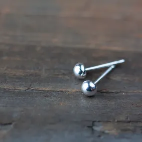 4mm Sterling Silver Ball Stud Earrings