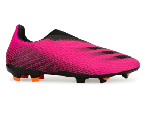 adidas Kids X Ghosted.3 Laceless FG Pink/Black