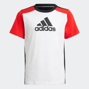 ADIDAS Logo kids T-shirt -White/Black/Vivid Red