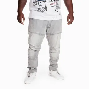 Big and Tall Clean Engineered Jeans - Light Grey