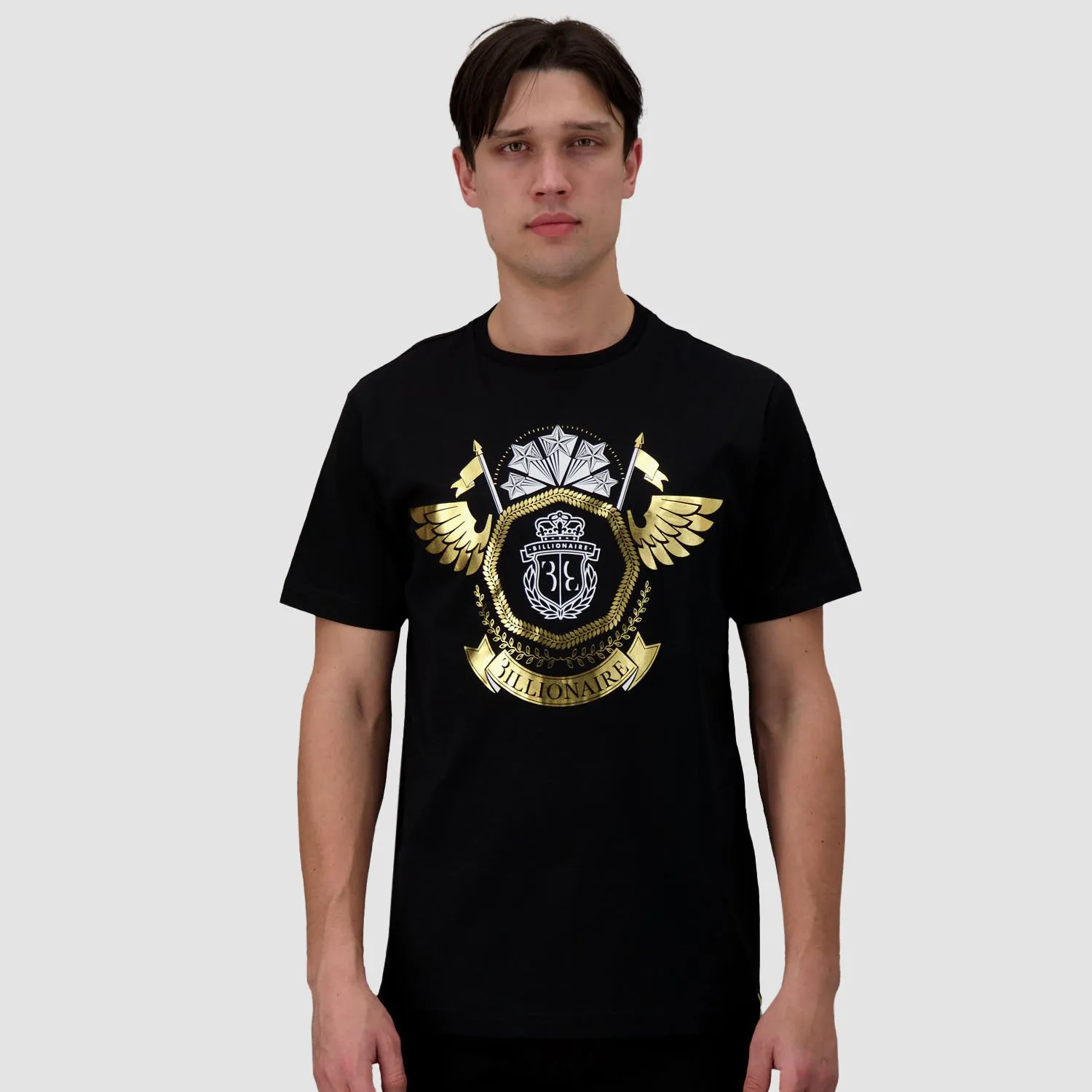 Billionaire Black SS Crest Round Neck T-Shirt