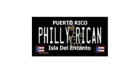 Black Philly Rican Metal Refrigerator Magnet