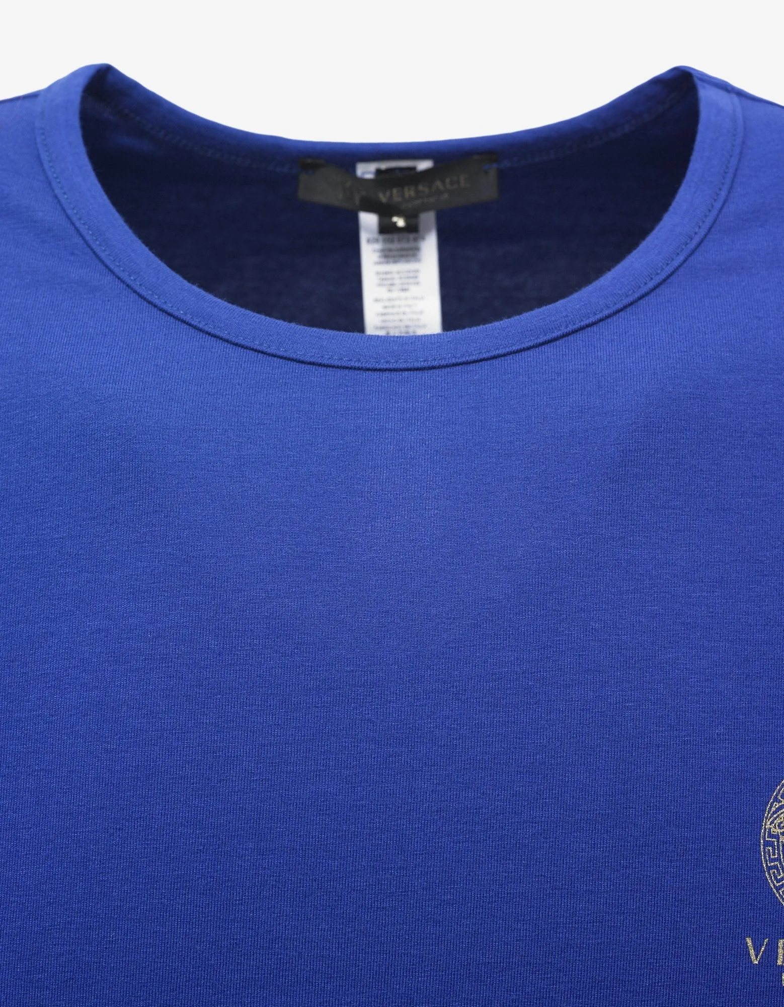 Blue Stretch Cotton T-Shirt