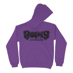 Boris "Heavy Rocks: Black Logo" Purple Hooded Sweatshirt