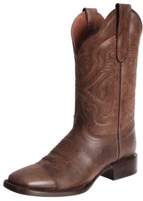 Brown Napa Leather Square Toe Rodeo Boot