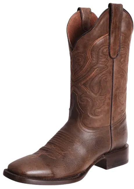 Brown Napa Leather Square Toe Rodeo Boot