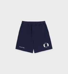 Buoy Gym Short - Navy/White