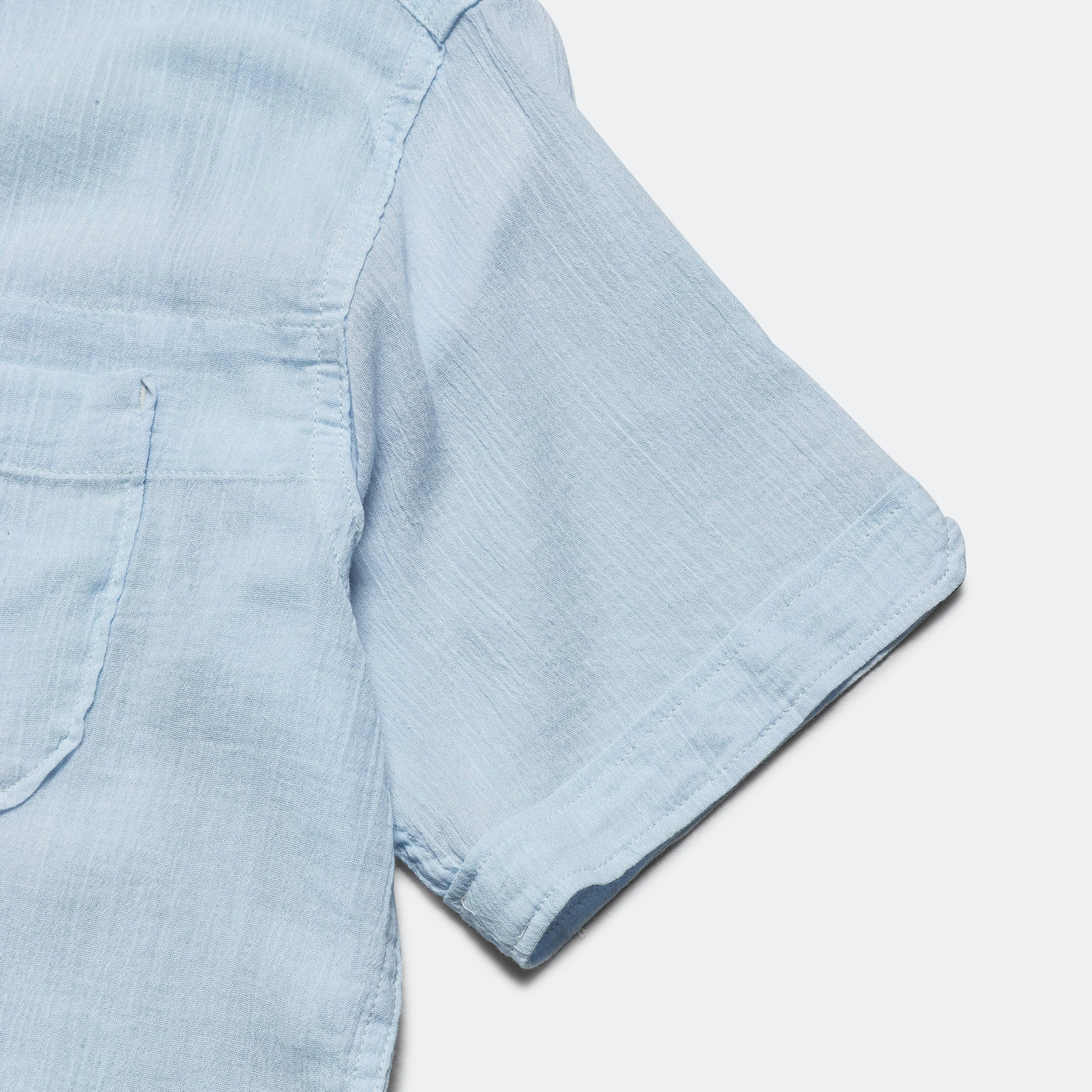 Camp Shirt - Lt Blue Cotton Crepe