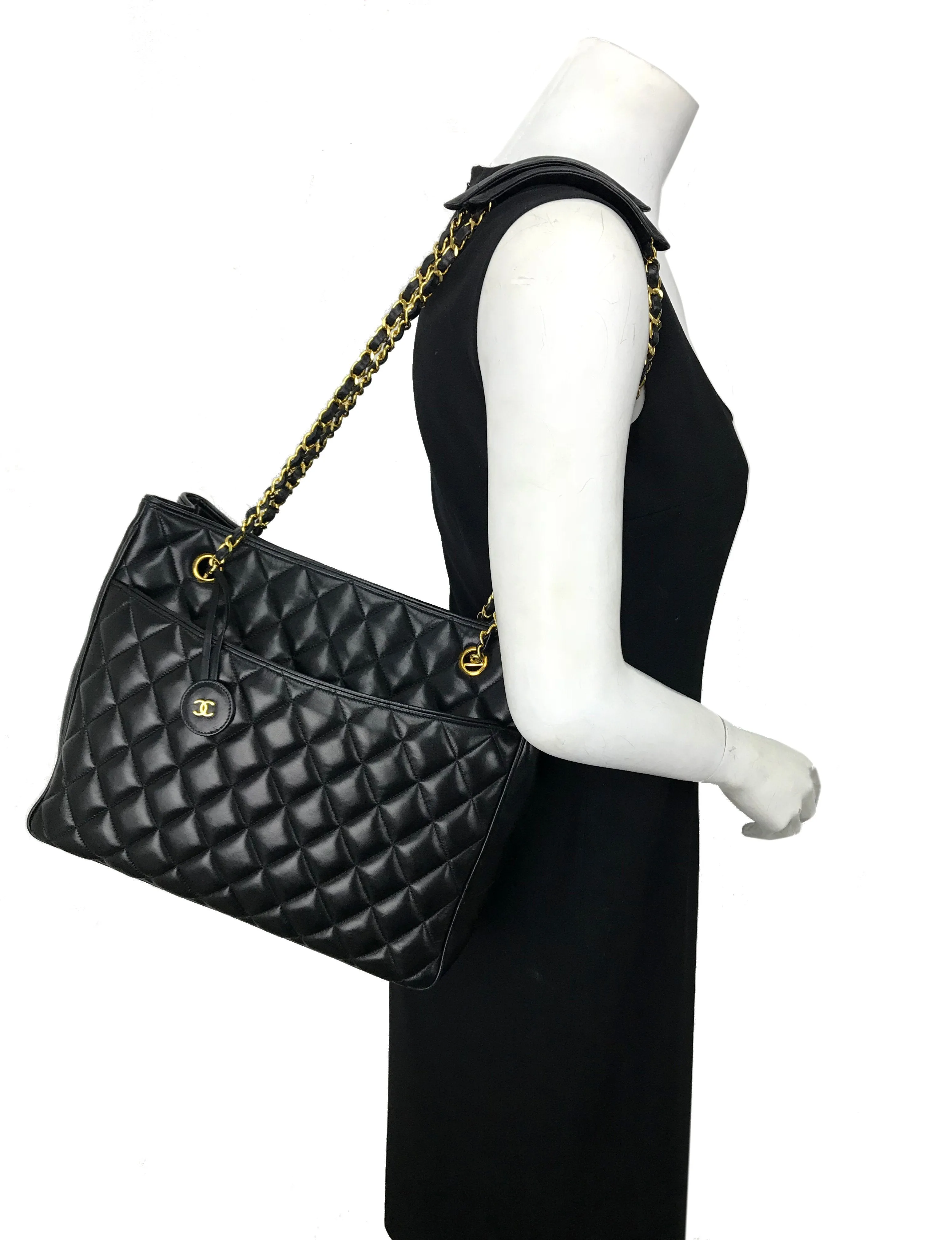 Chanel Vintage Lambskin Quilted Shoulder Bag