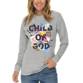 Child Of God Floral Long Sleeve T Shirt