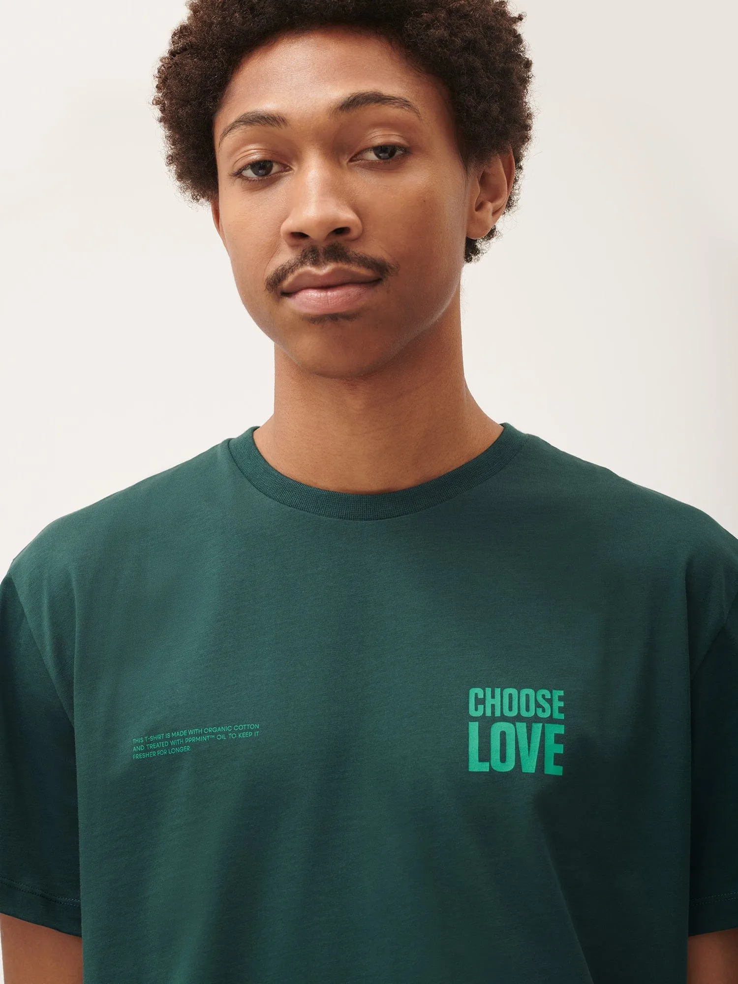 Choose Love Midweight T-Shirt—foliage green