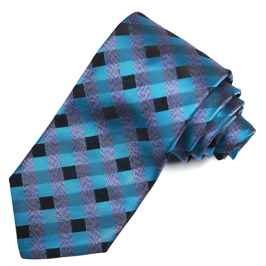 Christian Paul by Sidonio's Silk Woven Jacquard Plaid Neck Tie K15439