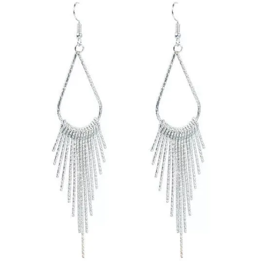 Cleo Long Geometric Tassel Earrings