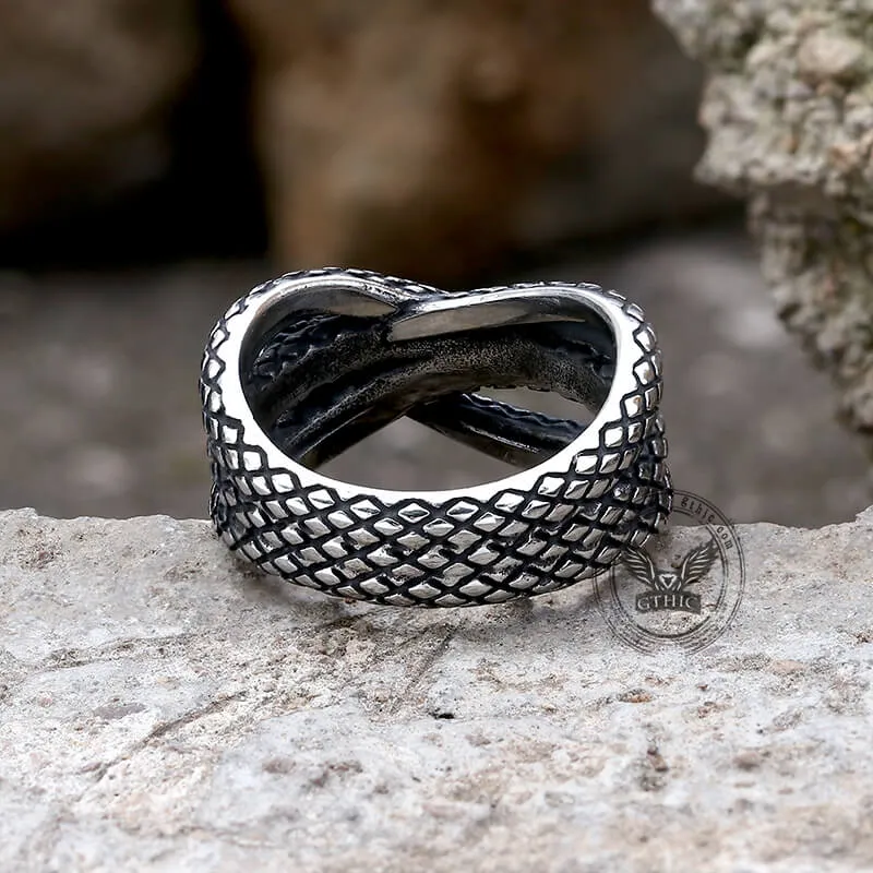 Cobra Twist Snake Stainless Steel Ring