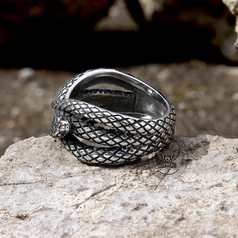 Cobra Twist Snake Stainless Steel Ring