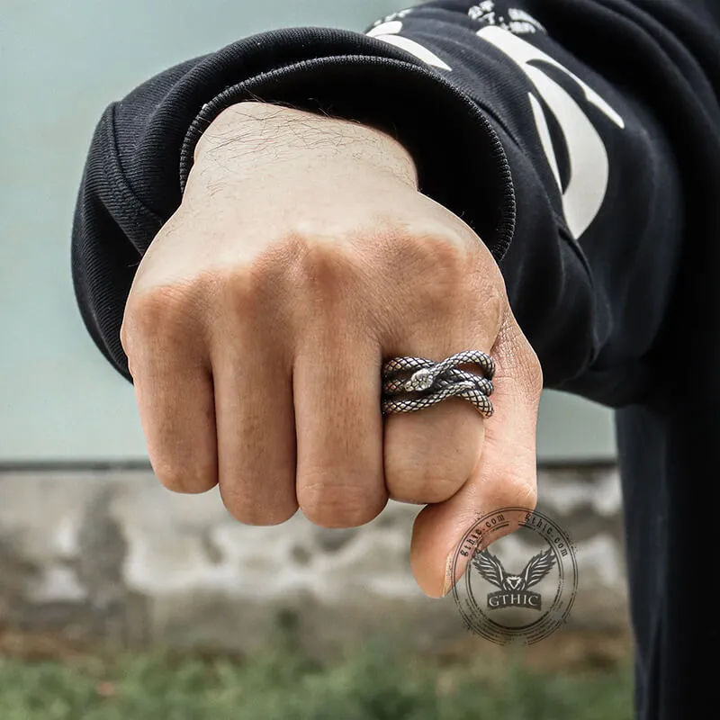 Cobra Twist Snake Stainless Steel Ring