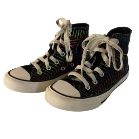 Converse Black Rainbow High Top Sneakers Size 12