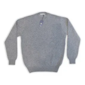 CREW NECK CASHMERE SWEATER GREY