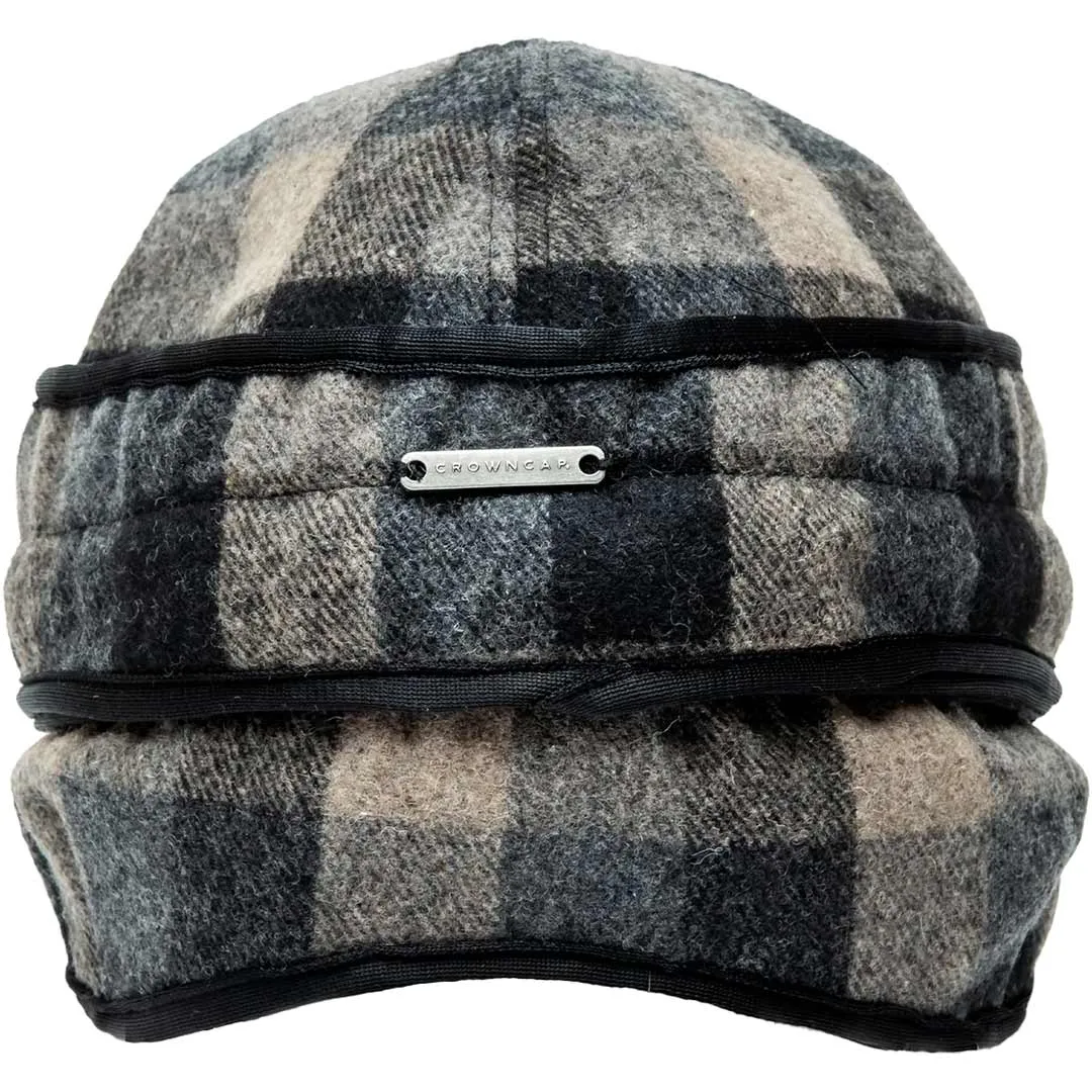 Crown Cap Men's Plaid Check Railroad Cap