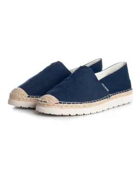 Espadrillas Scarpe Uomo Unisex Tela Estive Mare Cotone Comode Leggere Tinta Unita Blu GIOSAL-S1248A