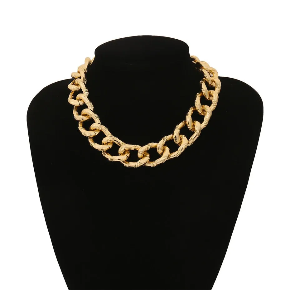 Exaggerated Cuban Big Chunky Chain Necklace only