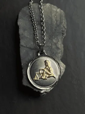 French Libra Zodiac Sign Pendant