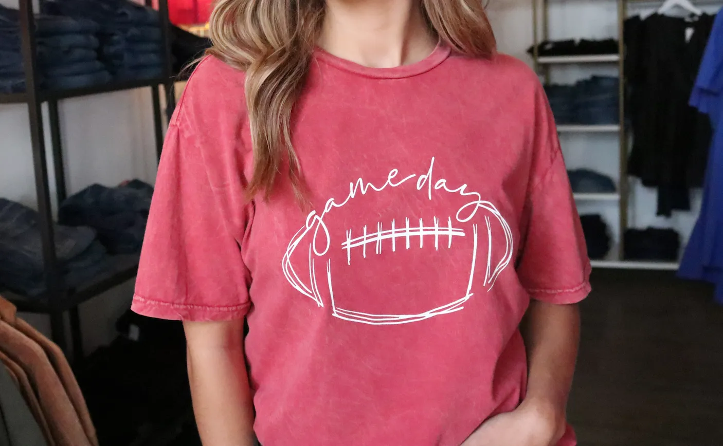 Gameday Mineral Wash Tee | Cardinal