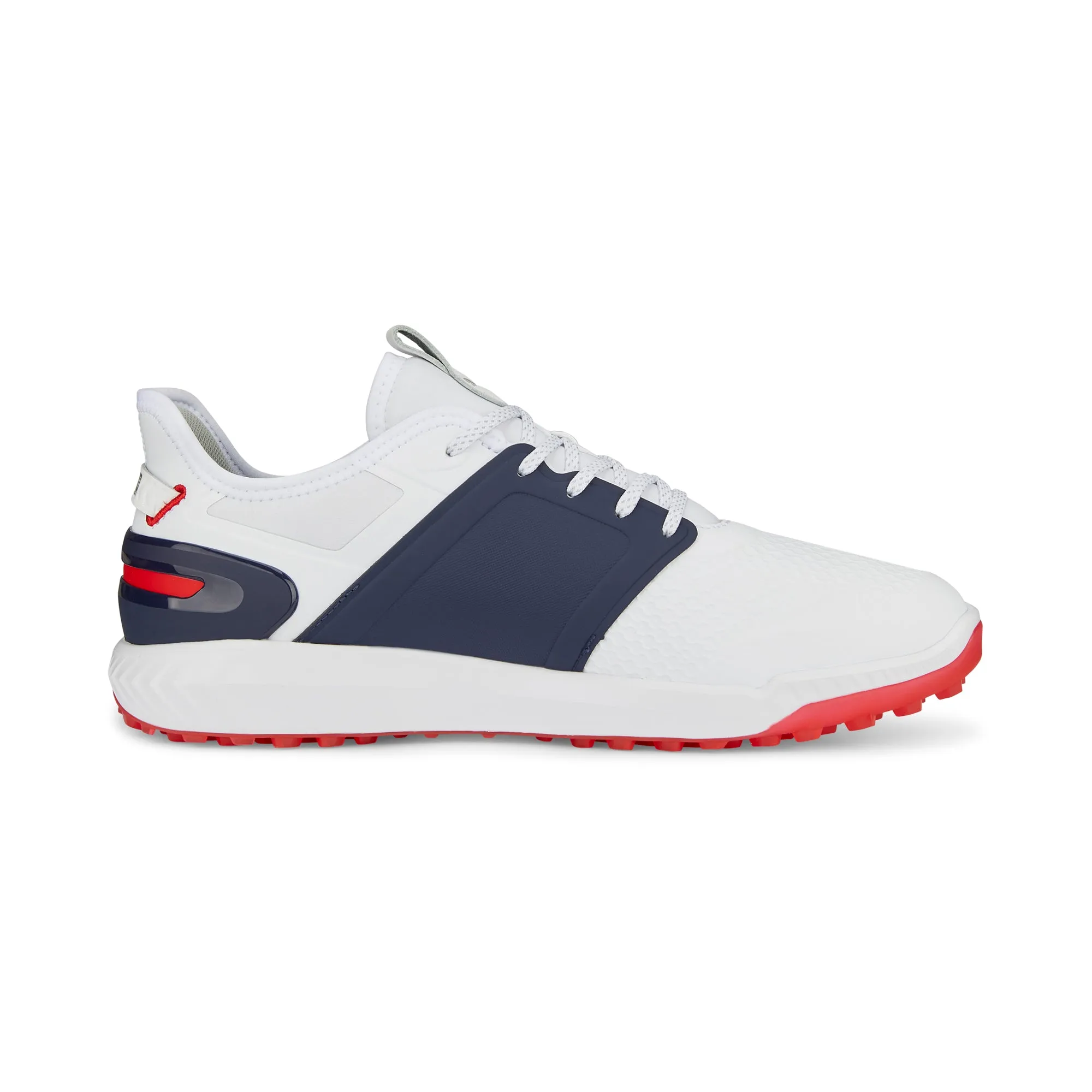 IGNITE ELEVATE Wide Spikeless Golf Shoes | Puma White / Puma Silver / Puma Navy