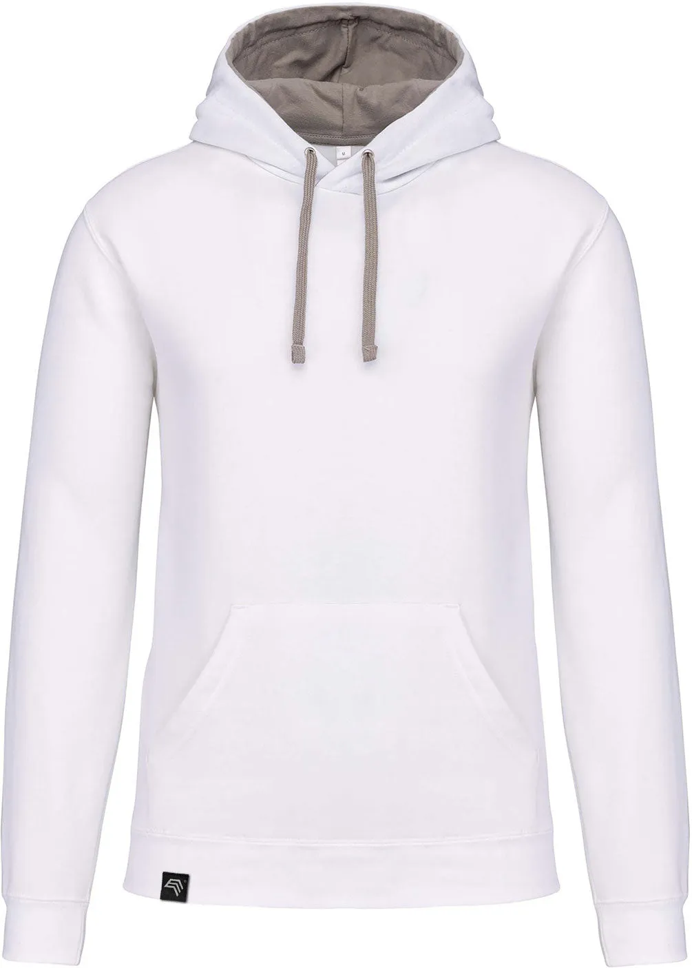 KRB K446 ― Bi-Color Hoodie Sweatshirt - Weiß / Grau