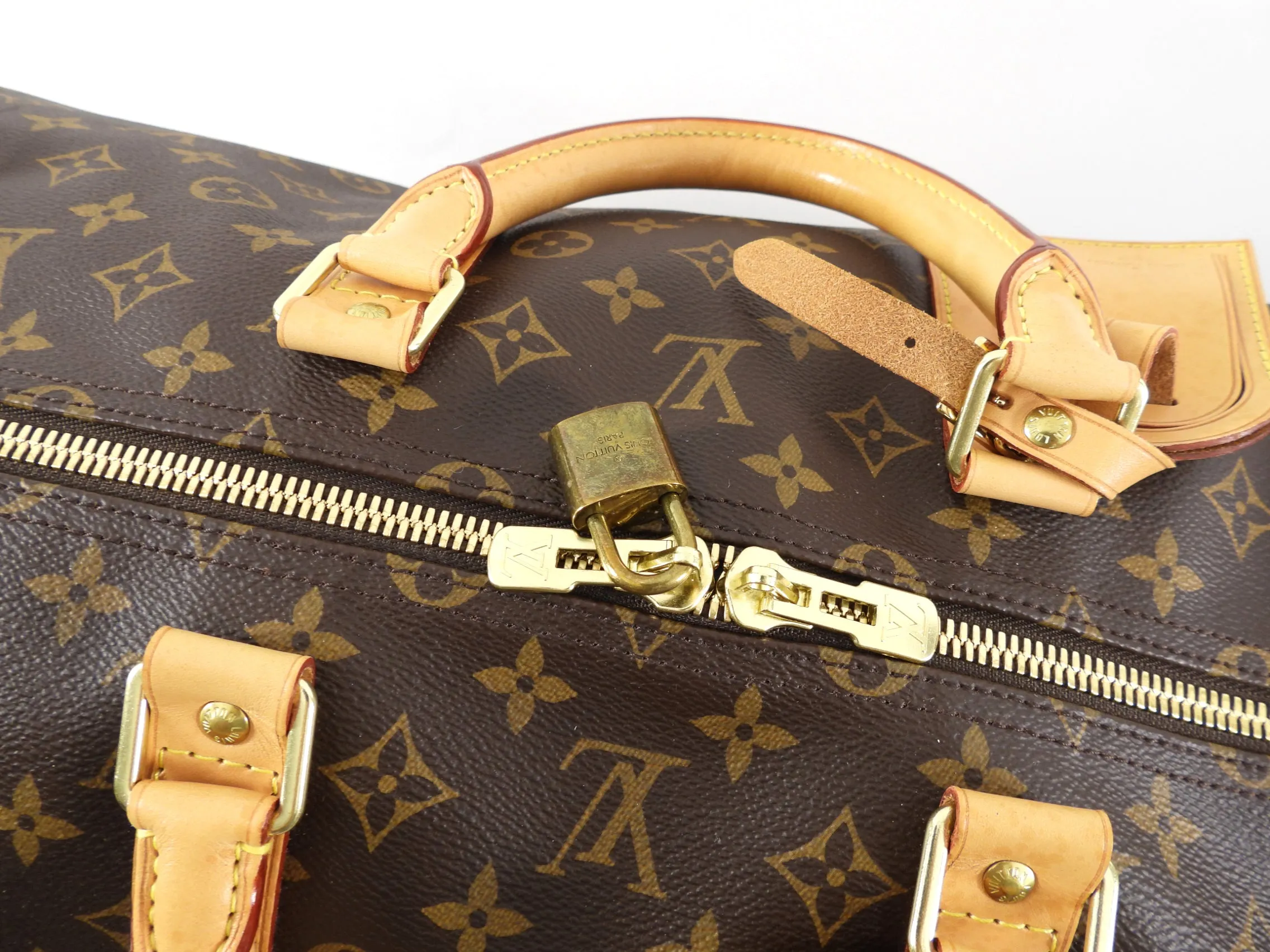 Louis Vuitton Monogram Canvas Keepall 55 Bandouliere Travel Duffle Bag