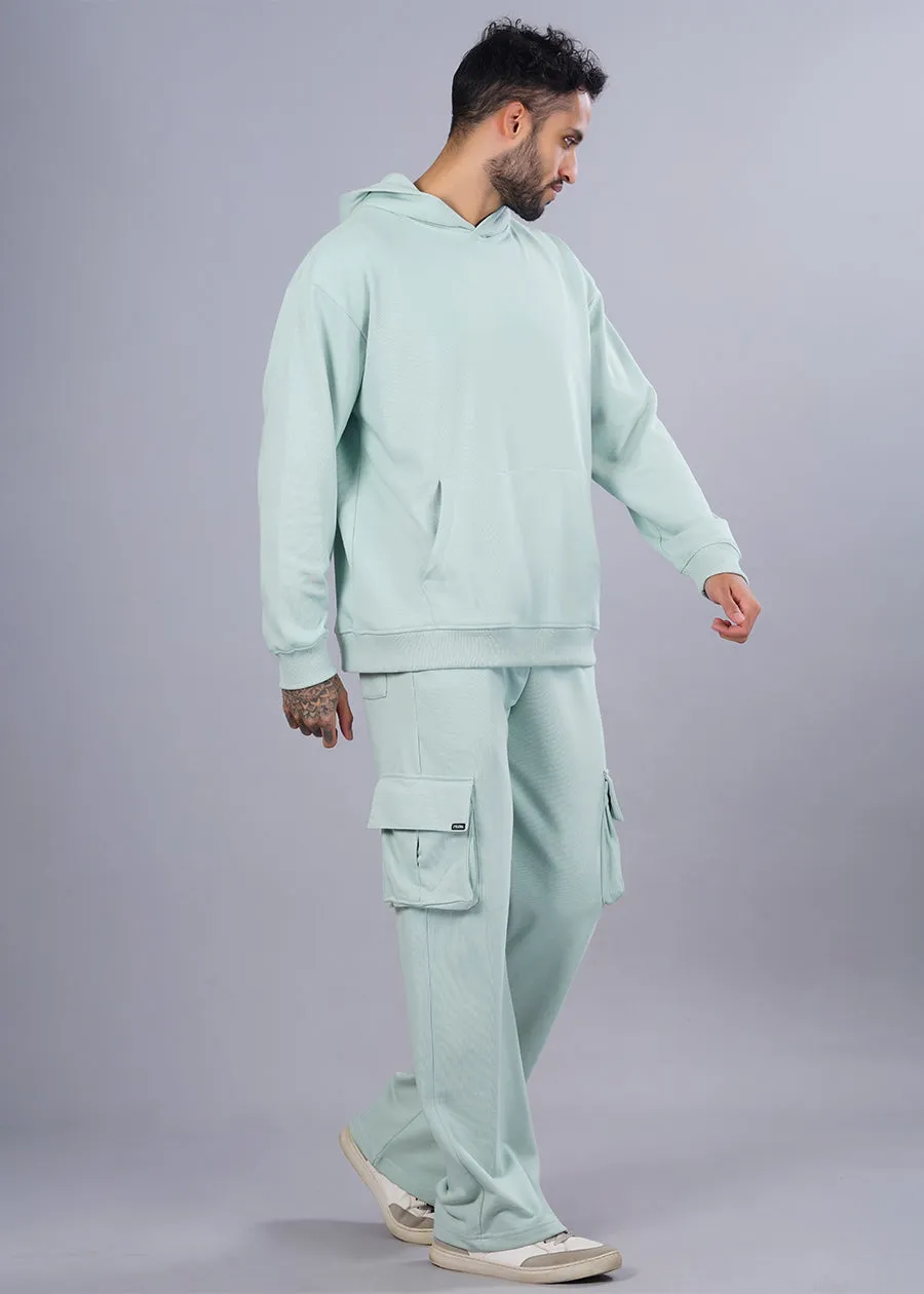 Men Premium Terry Co-ord Set - Mint Green