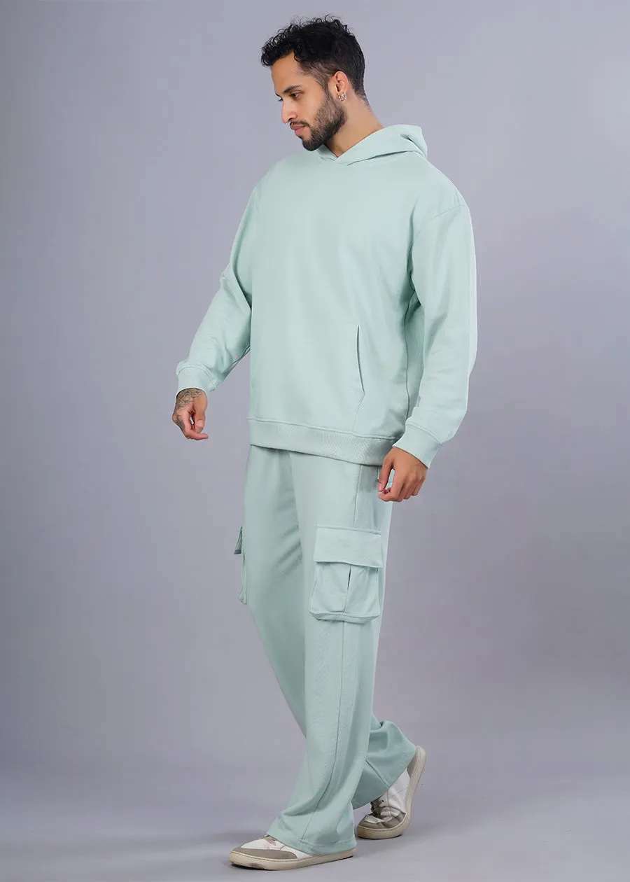 Men Premium Terry Co-ord Set - Mint Green