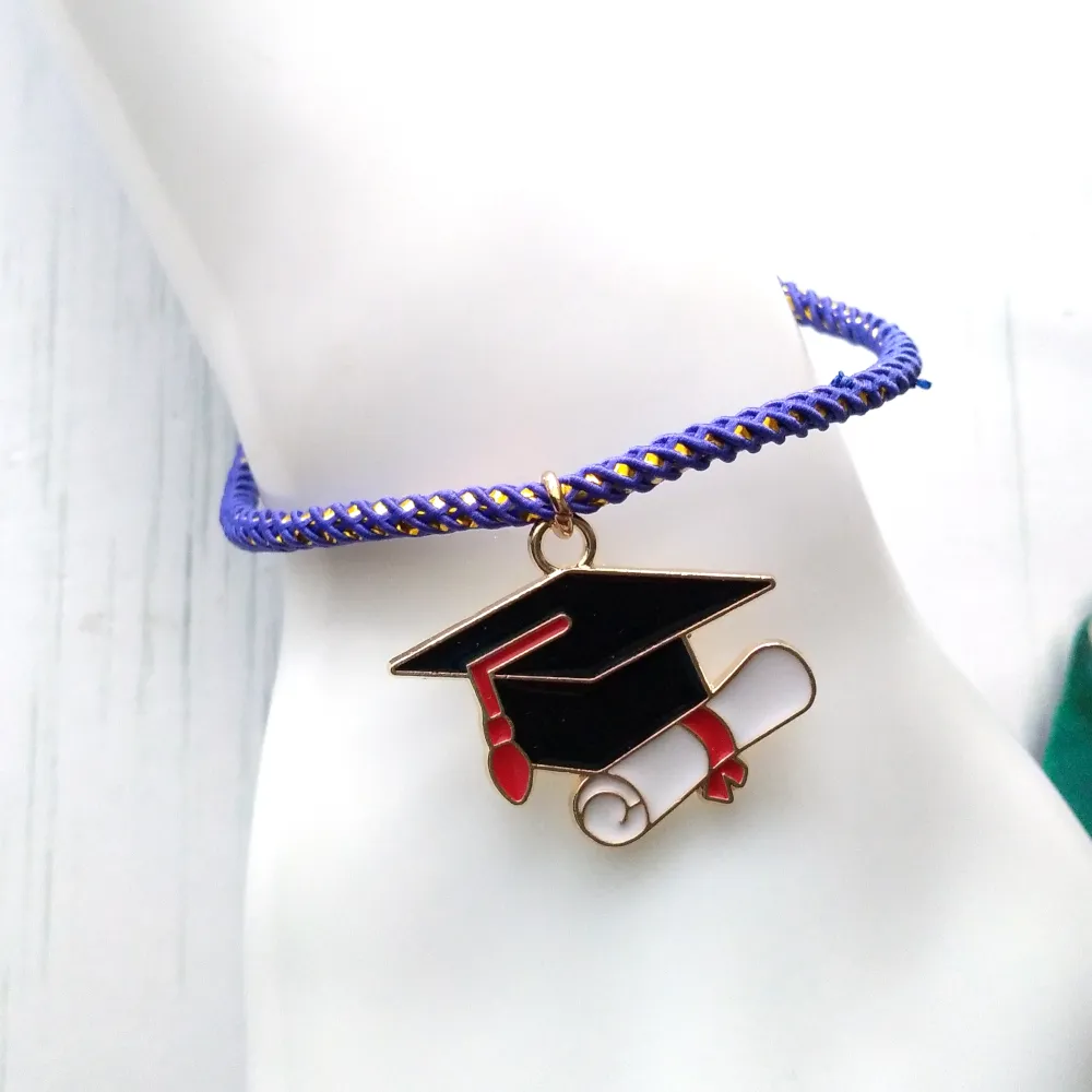 Olivia Graduation Metallic Cord Slider Bracelet