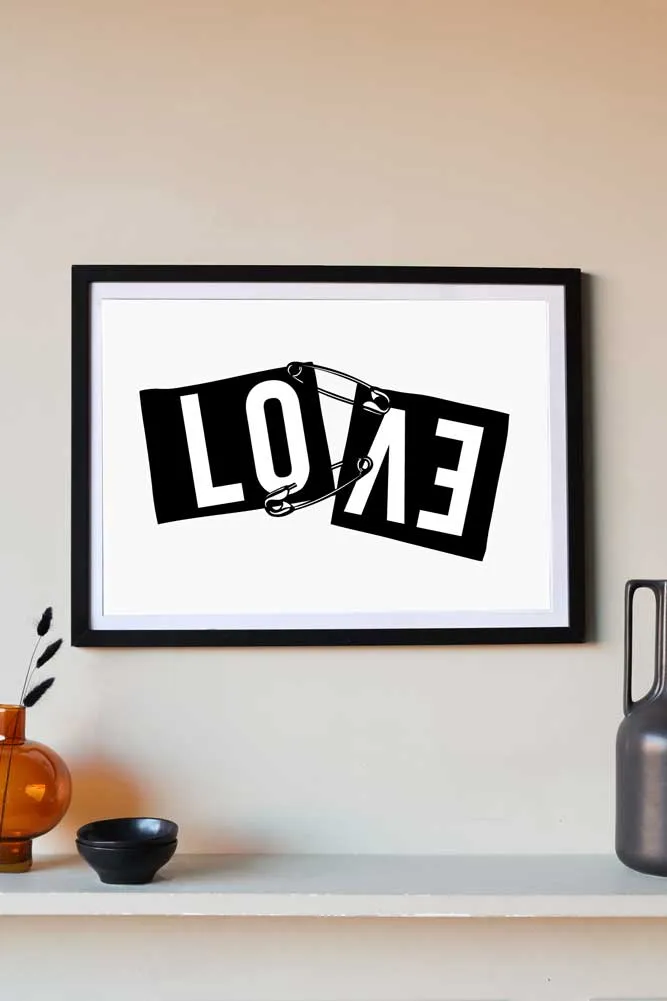 Punked Love Art Print - Available Framed Or Unframed