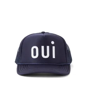 "Oui" Trucker Hat (Navy)