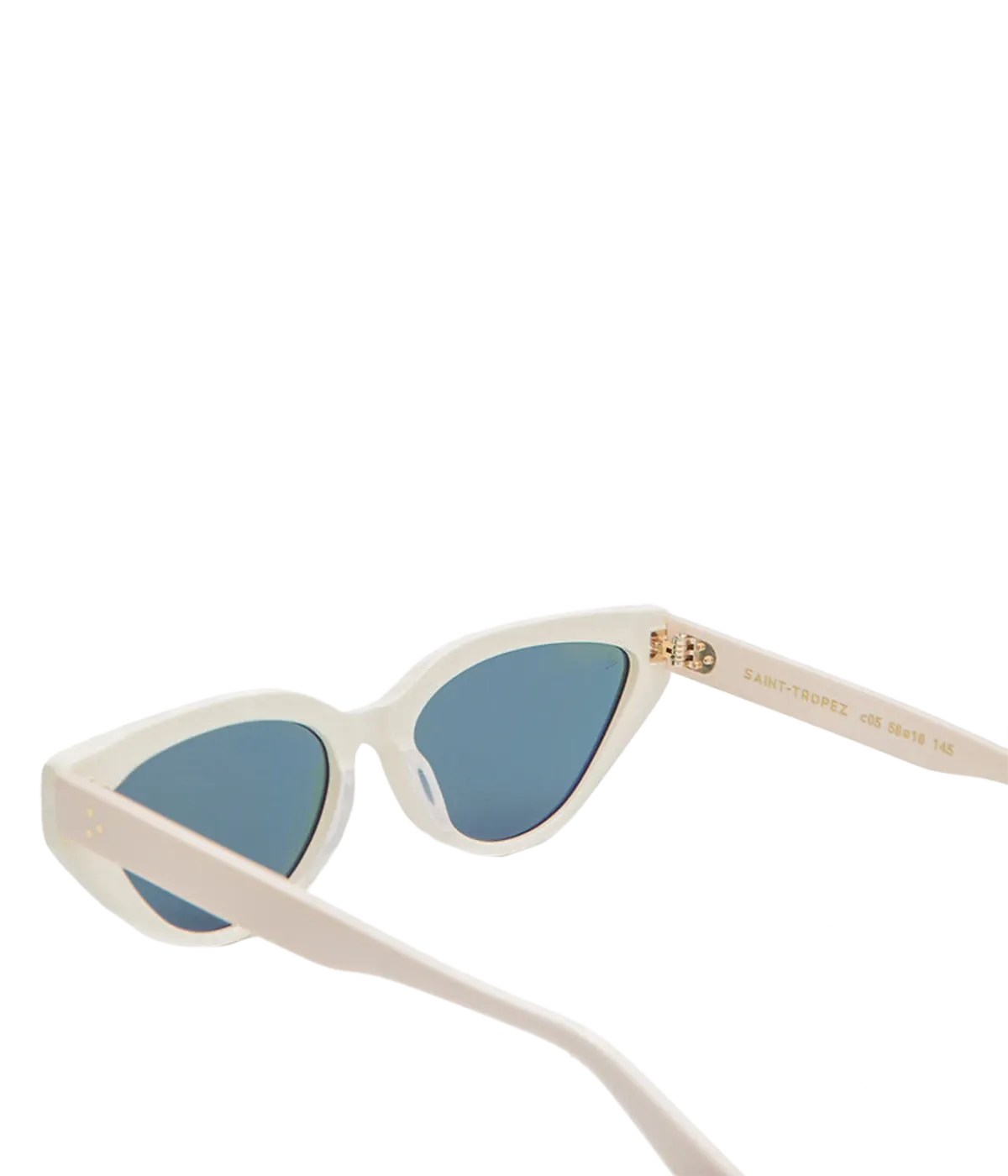 Saint Tropez Sunglasses in White & Green