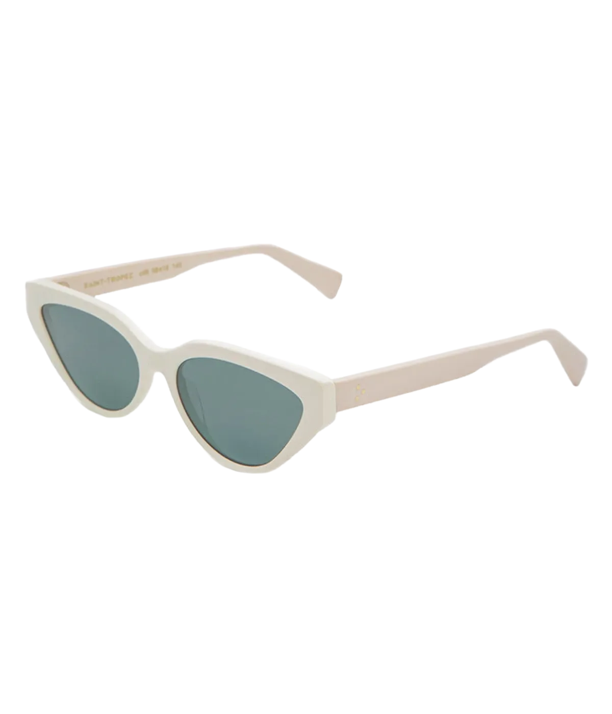 Saint Tropez Sunglasses in White & Green