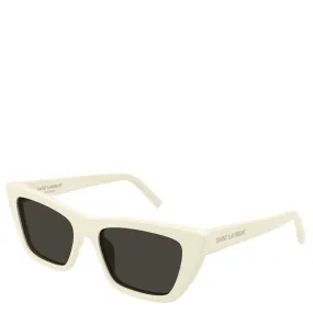 YSL SL276 Mica Large Sunglasses, Ivory