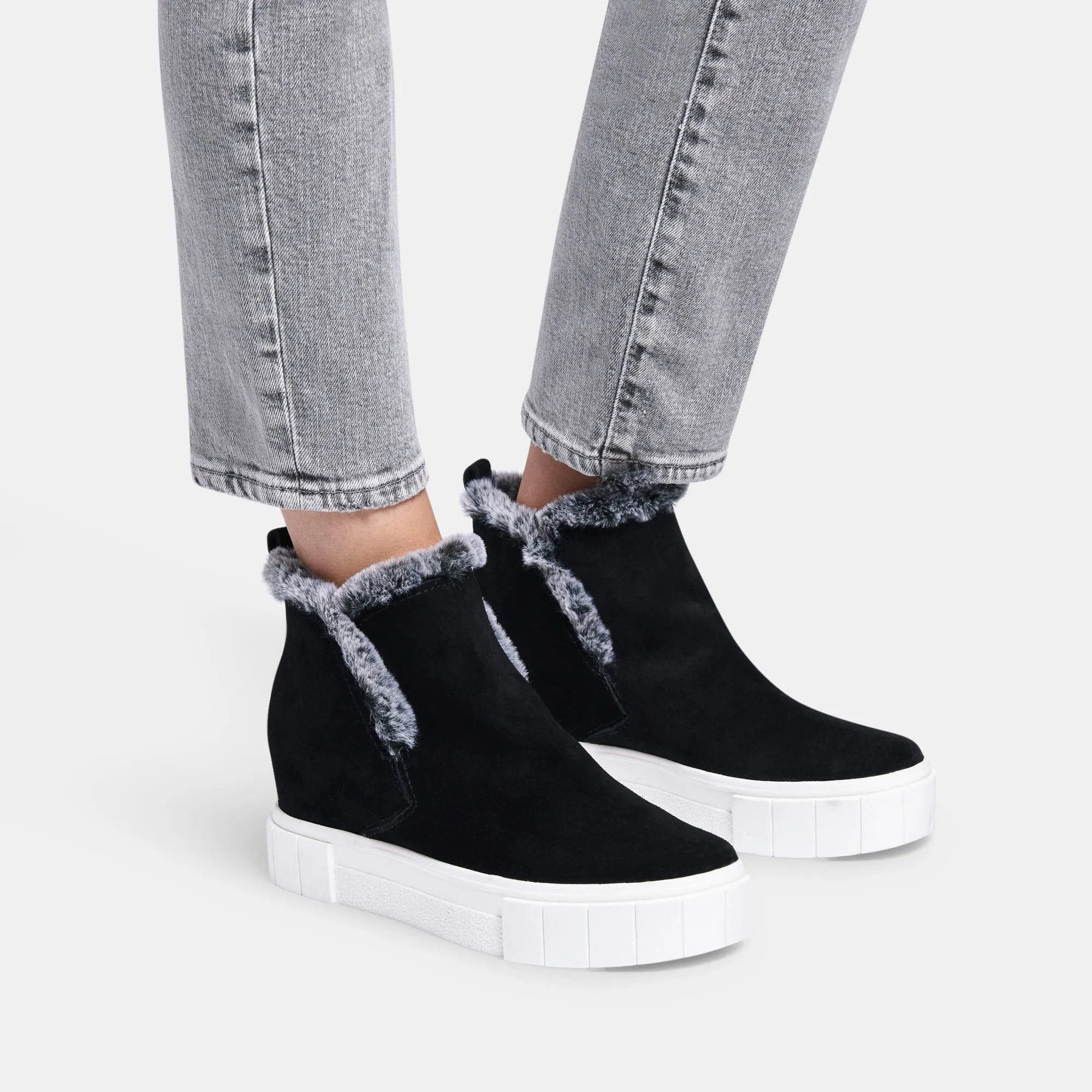 ZALI SNEAKERS BLACK SUEDE - re:vita